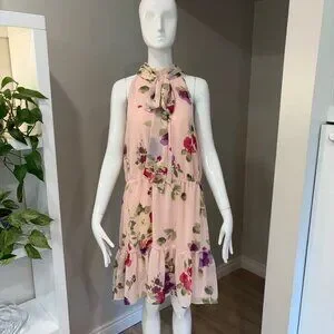 sachin and babi light blue dress Women's Lauren Ralph Lauren Charmeuse Halter Cocktail Dress